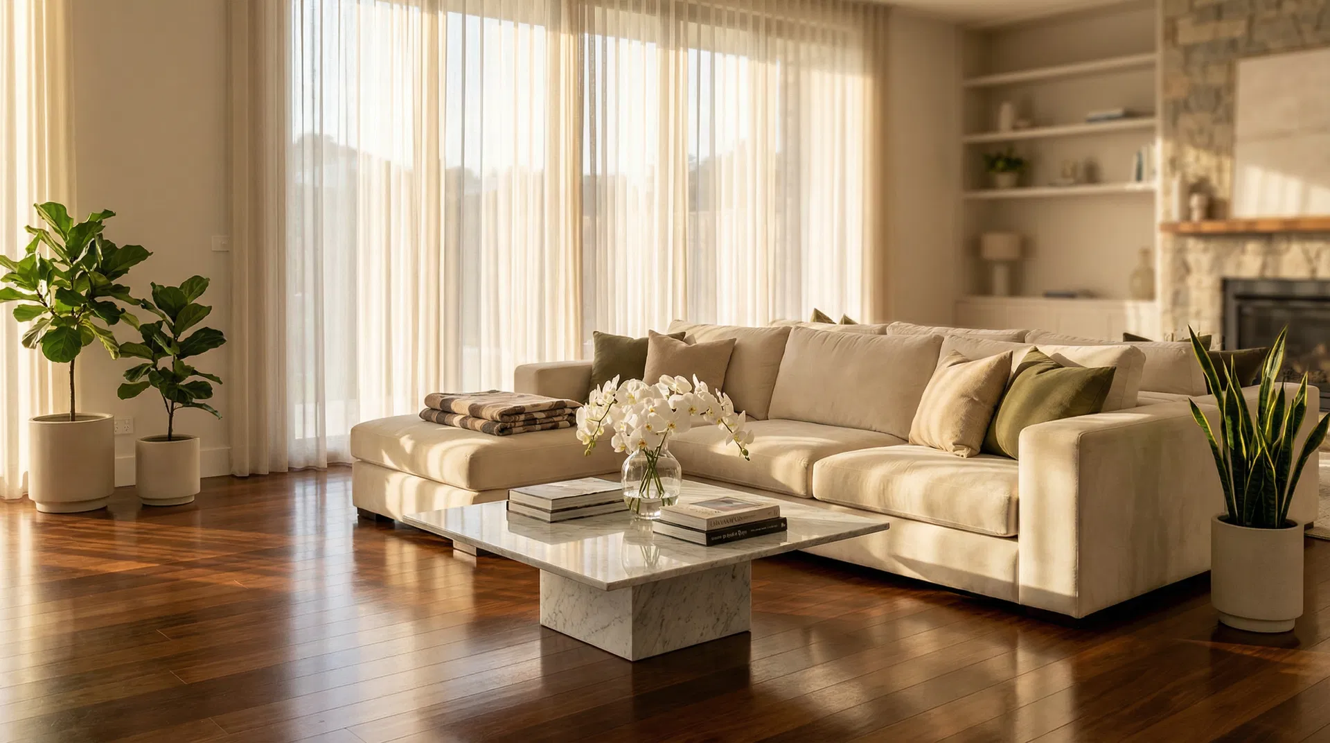 Beautifully cleaned living room